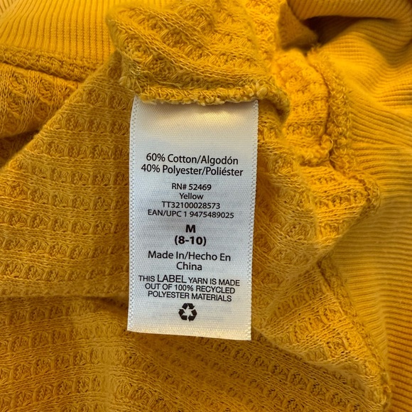 Time & True Yellow Waffle Knit Sweater - Picture 4 of 5